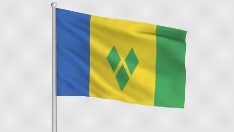 Saint Vincent Flag Video stock 225336265