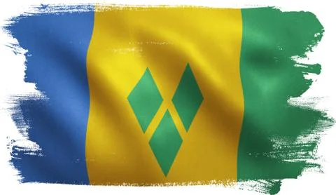 Saint Vincent Flag Stock Illustration