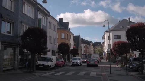 Saint Vith - Belgium Circa 2018 - Driving Through Saint Vith During Summer 1 Stock Footage 325578549