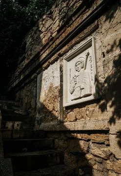 Saint on the wall Stock Photos