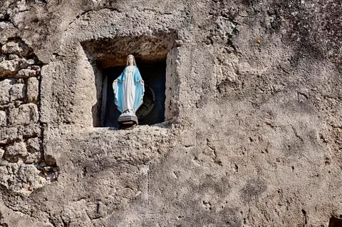 Saint In Window Niche Stock Photos