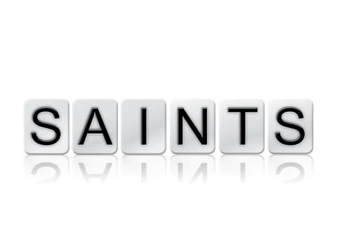 Saints Isolated Tiled Letters Concept and Theme Stock Illustration