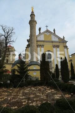 Saints Peter and Paul Cathedral in Kamianets-Podilskyi city, Ukraine Stock Photos