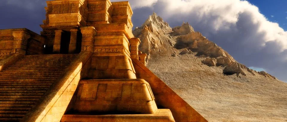 Sairs of Mayan temple Stock-Illustration