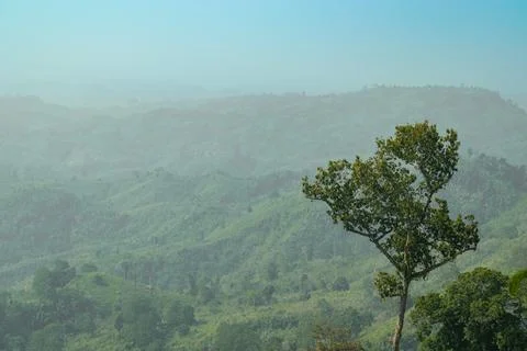 Sajek hills with dramatic cloudy sky Stock Photos