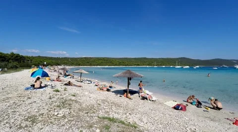 Sakarun beach Stock Footage 64000450