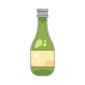 Sake bottle Stock Illustration