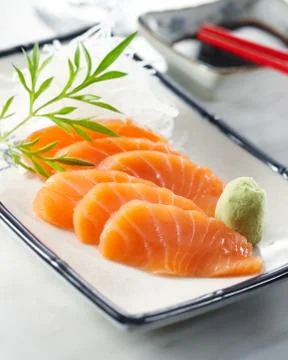 Sake sashimi Foto stock
