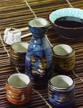 Sake set Stock Photos