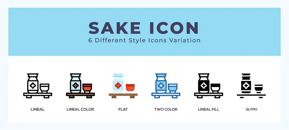 Sake symbol. vector icon symbol. logo illustration. vector graphics Stock Illustration