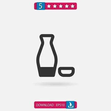 Sake vector icon Stock Illustration