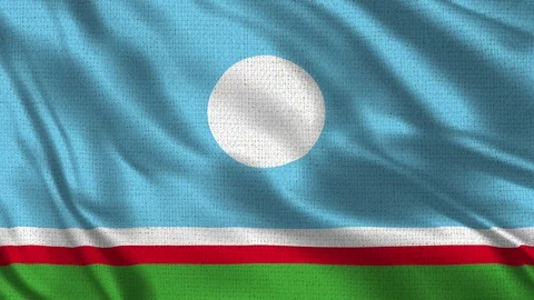Sakha Republica Flag Stock Footage 92647068