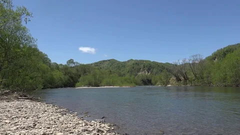 Sakhalin Island River Stock Footage 75394171