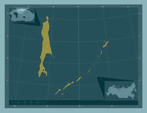 Sakhalin, Russia. Solid color shape Stock Illustration