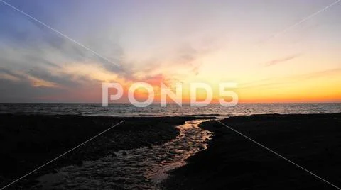 Sakhalin Sea decline 1 Stock Photos