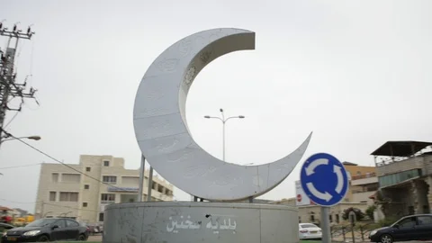 Sakhnin Roundabout Stock Footage 102178454