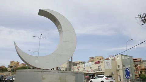 Sakhnin Roundabout 스톡 동영상 102178465