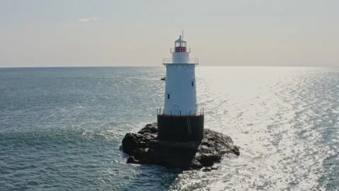 Sakonnet Lighthouse Little Compton in Rhode Island Stock Footage 169098586