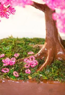 Sakura from beads Stock Photos