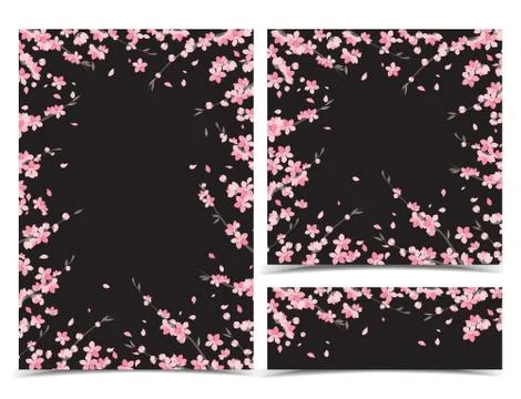 Sakura branch decoration Stock Illustration