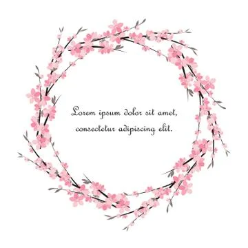 Sakura branch decoration Stock Illustration