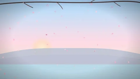 Sakura Cherry Blossom Spring Anime Landscape Background 動画素材 344255869