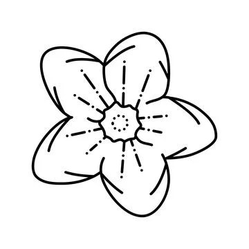 Sakura cherry flower spring line icon vector illustration Illustrazione stock