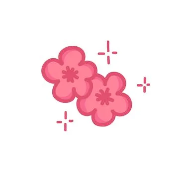 Sakura flower doodle icon, vector illustration Illustrazione stock