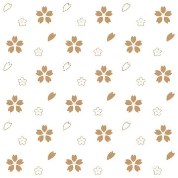 Sakura Flower pattern - Japanese style Background Stock Illustration