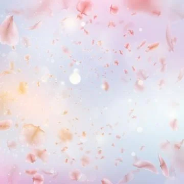 Sakura flying downwind petals on wind. EPS 10 vector Illustrazione stock