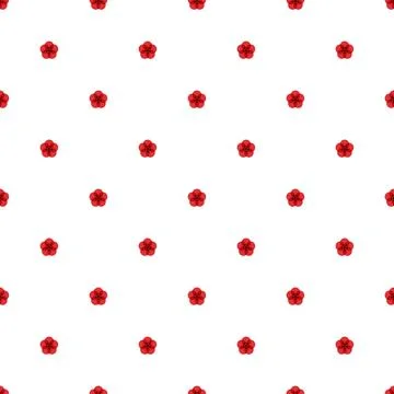 A sakura icon in a seamless pattern on a white background. A symbol of life a Illustrazione stock