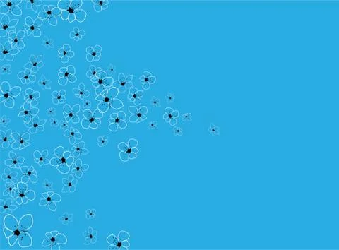 Sakura on light background. Sakura vector flower. Vector floral print. Bloomi Stock Illustration