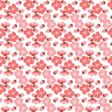 Sakura pattern. The patterned sakura elements added depth and complexity to 스톡 일러스트