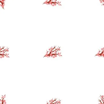 Sakura pattern. The plant depicted in seamless design was inspired by sakura 스톡 일러스트