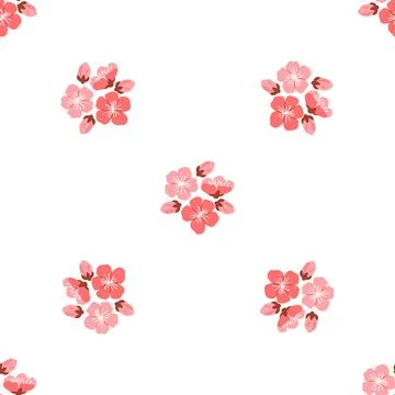 Sakura pattern. The seamless sakura pattern concept explored interconnectedness Illustrazione stock