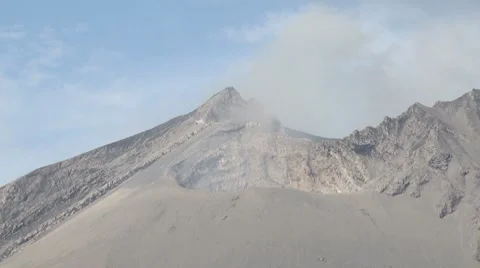 Sakurajima Volcano Erupts Ash Cloud Video stock 8760180