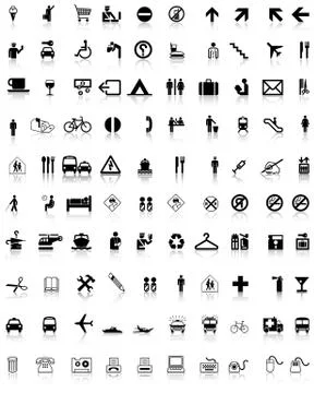 Sal web icons set Stock Illustration