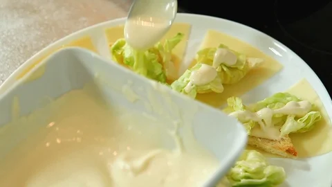 Salad and mayonnaise Video stock 101120143