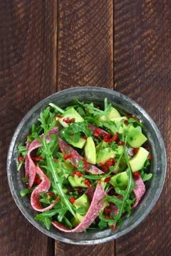 Salad with arugula Stock Photos