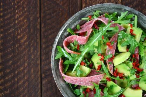 Salad with arugula Stock Photos