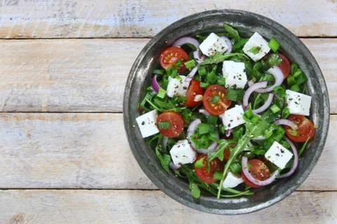 Salad with arugula Stock Photos