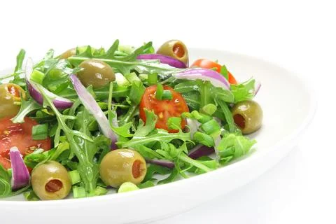 Salad with arugula Stock Photos
