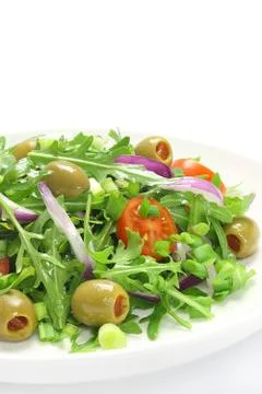 Salad with arugula Stock Photos