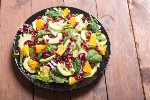 Salad with avocado Stock Photos