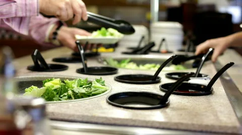 Salad Bar Buffet Stock-Footage 724750