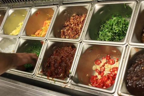 Salad bar selection Foto stock