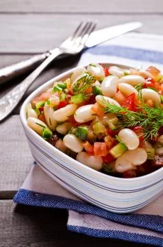 Salad with beans Foto stock