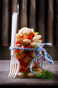 Salad with beans Stock Photos