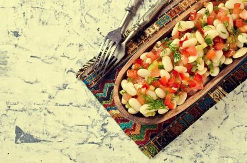 Salad with beans Foto stock