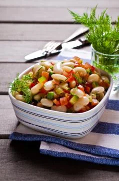 Salad with beans Stock Photos